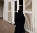 Embroidered Hijab Black