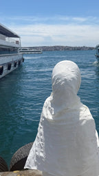 Embroidered Hijab Ivory